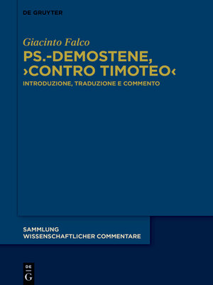 cover image of Ps.-Demostene, ›Contro Timoteo